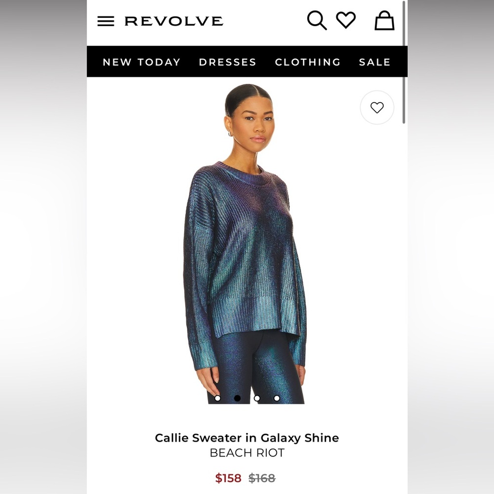 Beach Riot Women's Sweater - Iridescent Blue and Purple